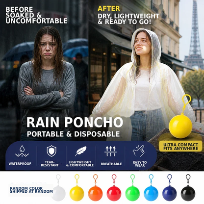 🔥 50% OFF TODAY ☔ Stay Dry Anywhere! Compact, Waterproof & Easy to Carry — Perfect for Your Backpack, Car & Travel 🎒🌧️