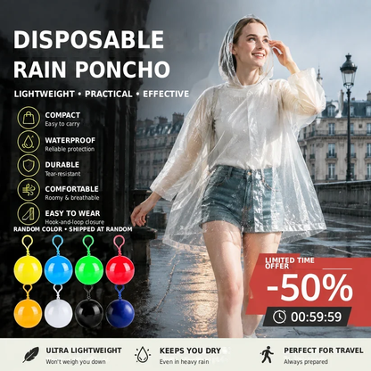 🔥 50% OFF TODAY ☔ Stay Dry Anywhere! Compact, Waterproof & Easy to Carry — Perfect for Your Backpack, Car & Travel 🎒🌧️