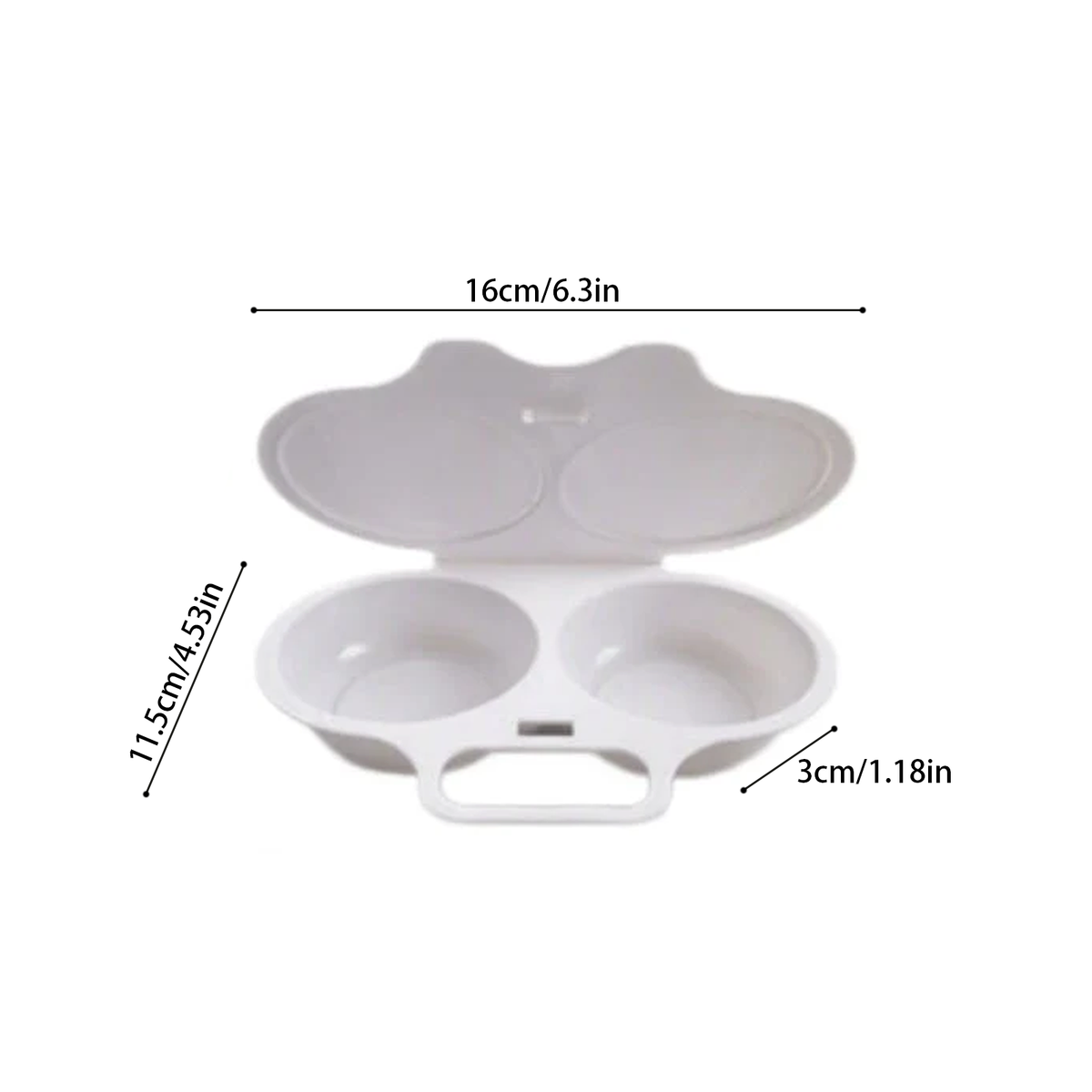 🍳 BUY 1 GET 1 FREE! ✨ Dual Cavity Microwave Egg Poacher – Quick Oil-Free Cooking, Food-Grade PP & Versatile Kitchen Essential 💫