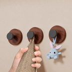 Walnut Wood-Style Wall Hook