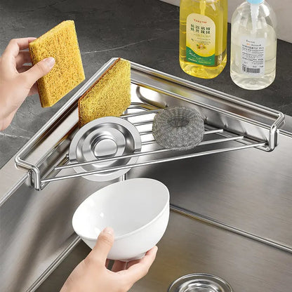 🔥Last Day BUY 1 GET 1 FREE💧Corner Sink Draining Shelf with Open Wire Rack Design