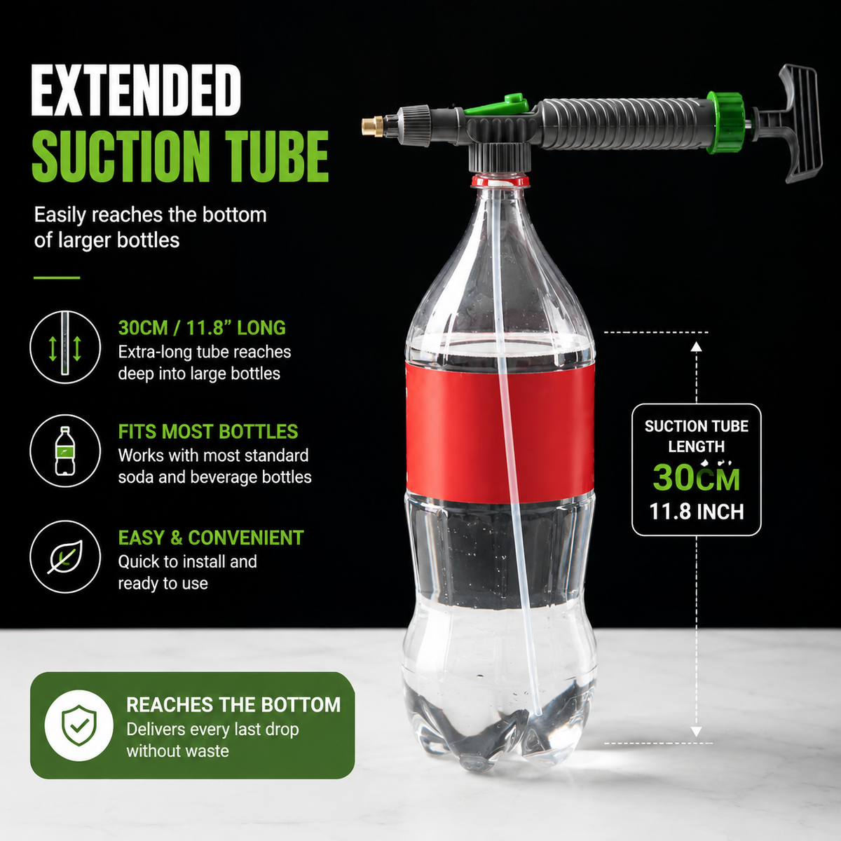 Turn Any Bottle Into a Powerful Sprayer  Pump. Press. Spray.
