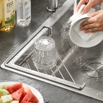 🔥Last Day BUY 1 GET 1 FREE💧Corner Sink Draining Shelf with Open Wire Rack Design