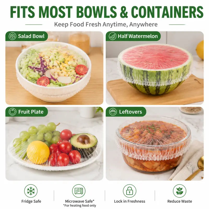 BUY 1 GET 1 FREE — 100PCS Disposable Stretch Food Covers for Bowls & Plates