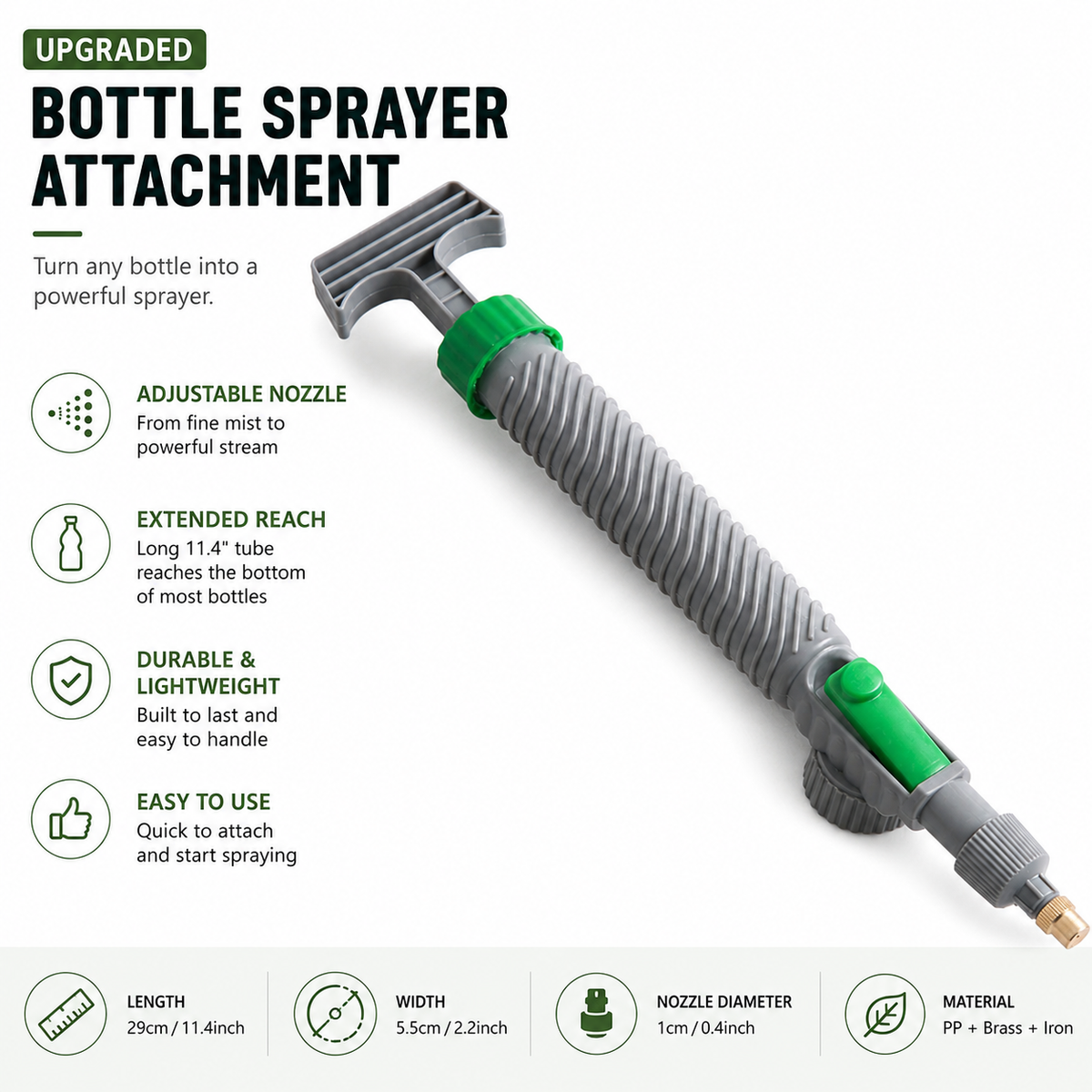 Turn Any Bottle Into a Powerful Sprayer  Pump. Press. Spray.