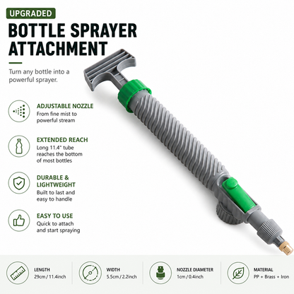 Turn Any Bottle Into a Powerful Sprayer  Pump. Press. Spray.