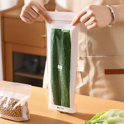🔥 49% OFF Limited Offer – 🥬 60/120PCS Reusable Long Food Storage Bags, Double-Zip Seal Freshness Bags for Kitchen