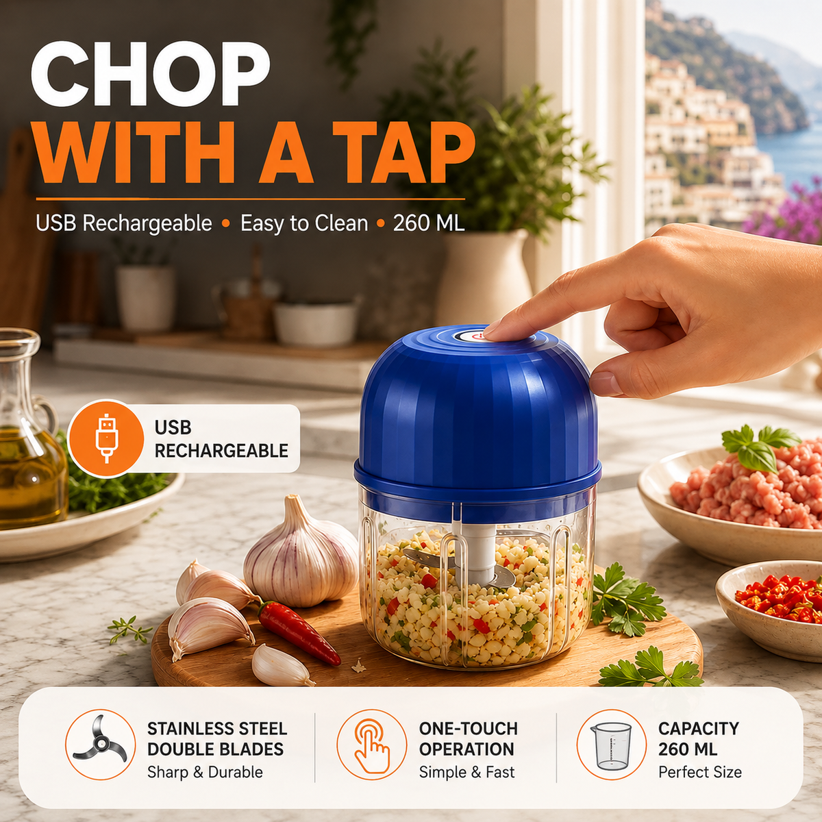 ⏳🍹The Powerful Mini Food Chopper That Makes Everyday Meal Prep Fast & Effortless