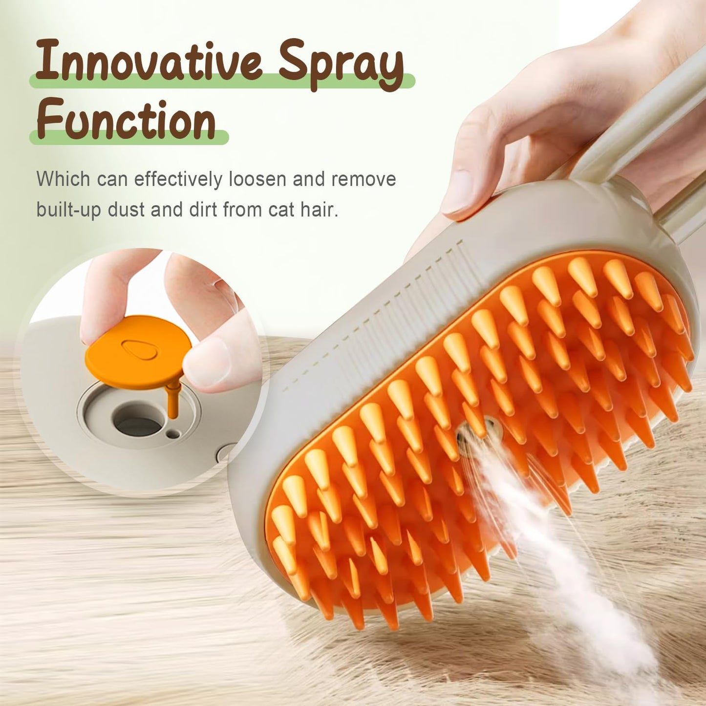 2-in-1 Pet Grooming Comb – Fine Mist Spray & Effortless Hair Removal