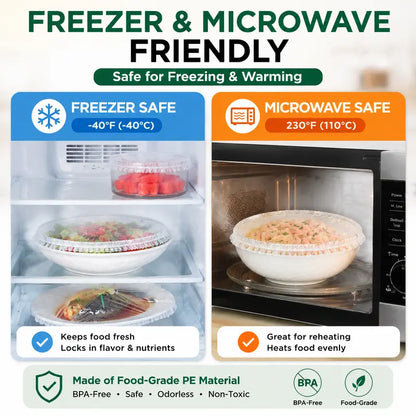 BUY 1 GET 1 FREE — 100PCS Disposable Stretch Food Covers for Bowls & Plates