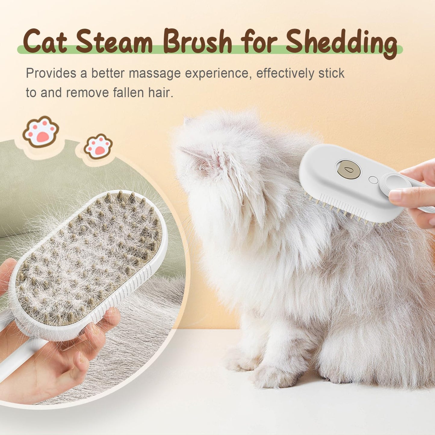 2-in-1 Pet Grooming Comb – Fine Mist Spray & Effortless Hair Removal