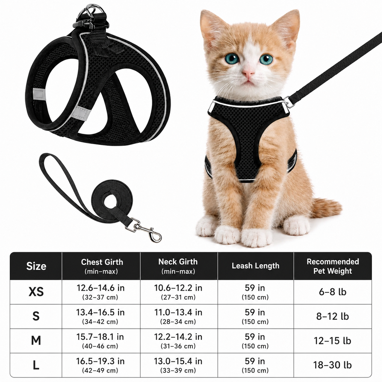 Escape-Proof Soft Mesh Harness