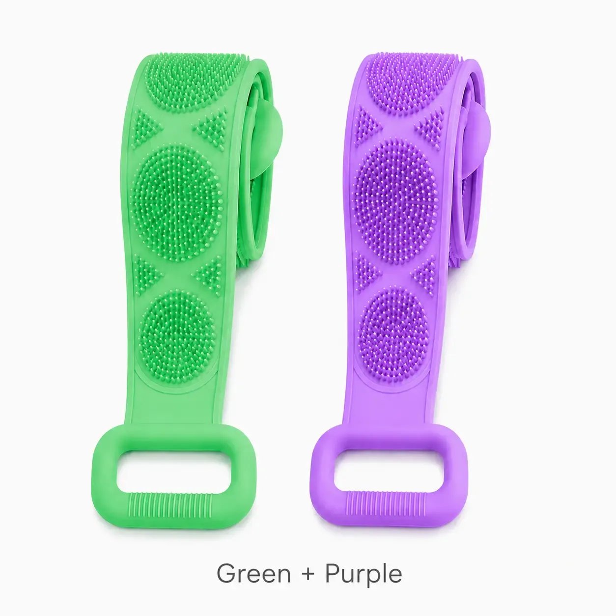 🛁 Silicone Bath Brush Back Scrubber with Handles