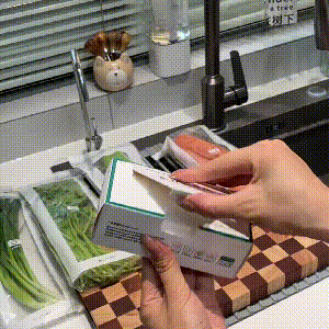 🔥 49% OFF Limited Offer – 🥬 60/120PCS Reusable Long Food Storage Bags, Double-Zip Seal Freshness Bags for Kitchen