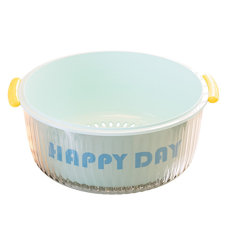 Double-Layer Fruit & Vegetable Draining Basket