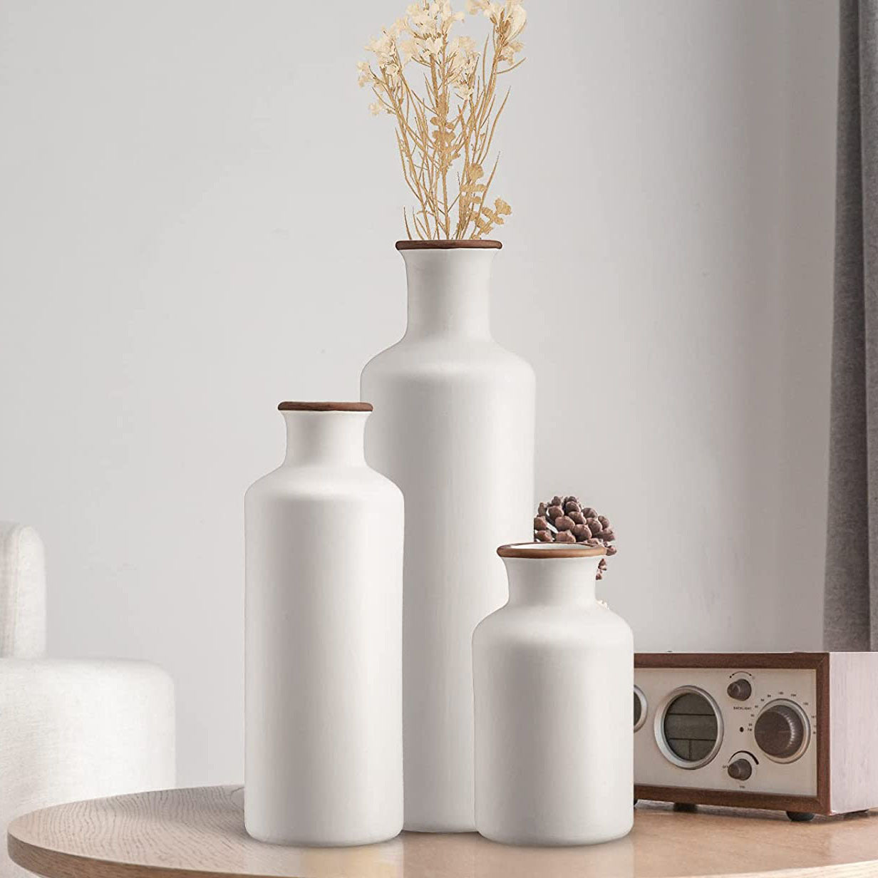 Nordic Ceramic Flower Vase – Minimalist Home Decor