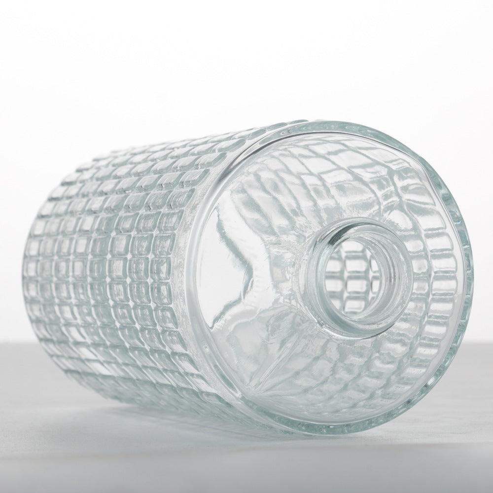 Textured Glass Soap Dispenser Bottle – 400ml