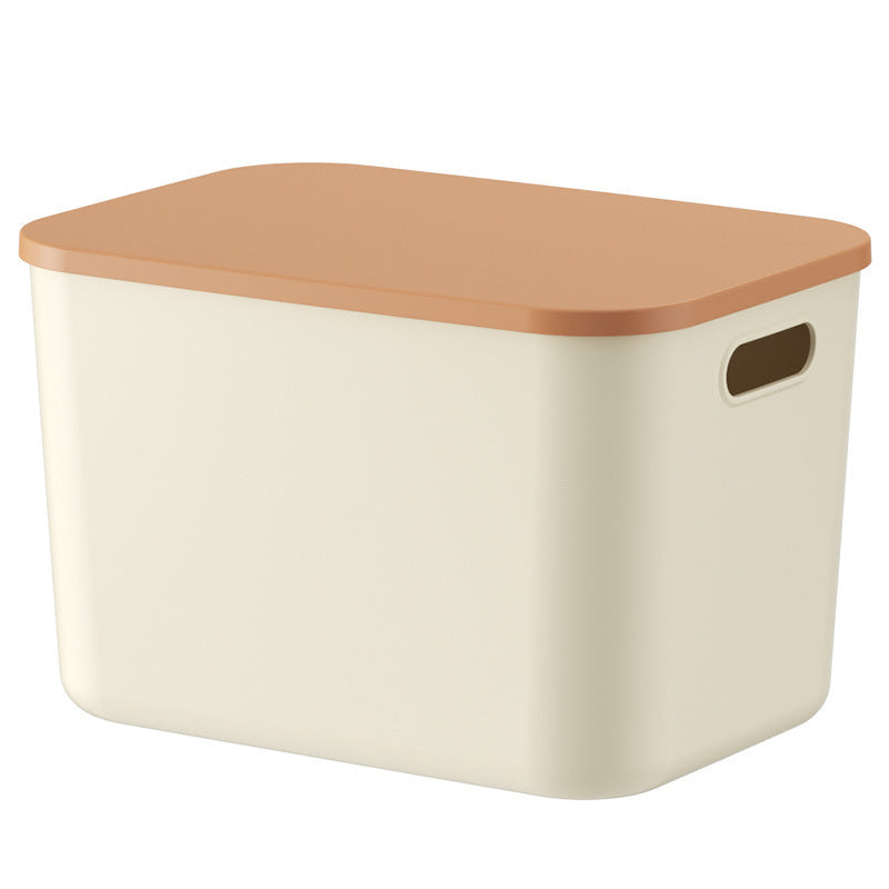 Cream Style Plastic Storage Box With Lid
