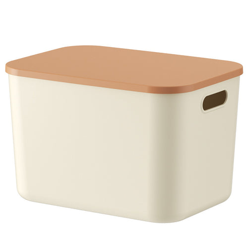 Cream Style Plastic Storage Box With Lid