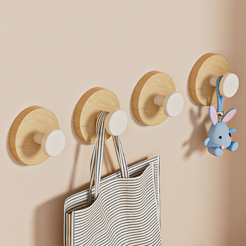 Walnut Wood-Style Wall Hook