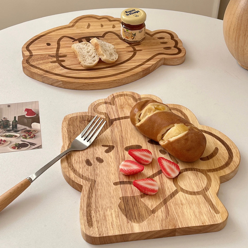 Cute Cartoon Wooden Serving Tray & Cutting Board