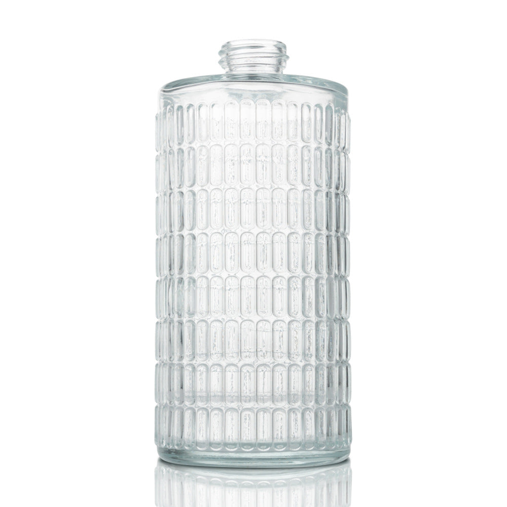 Textured Glass Soap Dispenser Bottle – 400ml