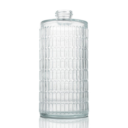 Textured Glass Soap Dispenser Bottle – 400ml
