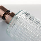 Textured Glass Soap Dispenser Bottle – 400ml
