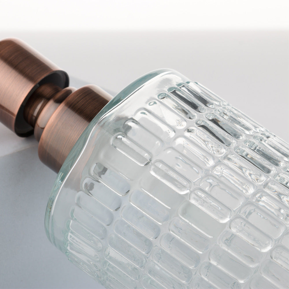 Textured Glass Soap Dispenser Bottle – 400ml