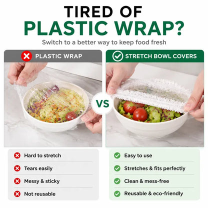 BUY 1 GET 1 FREE — 100PCS Disposable Stretch Food Covers for Bowls & Plates