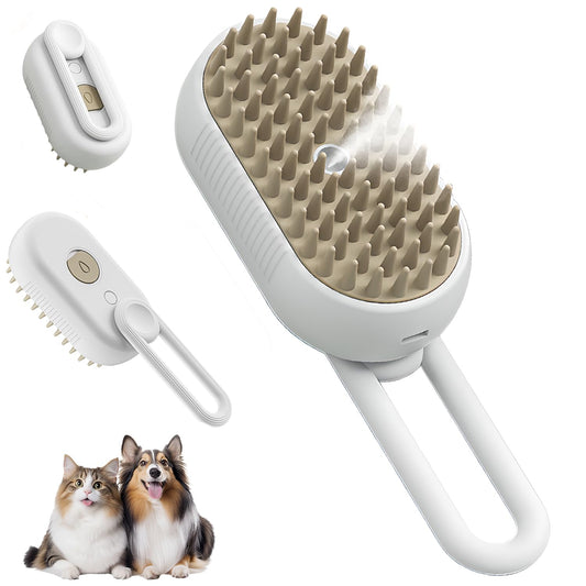 2-in-1 Pet Grooming Comb – Fine Mist Spray & Effortless Hair Removal
