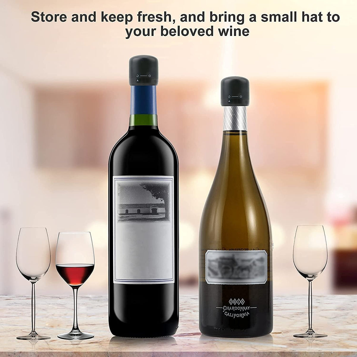 🔥Keep Your Wine Fresh for Longer – Automatic Wine Bottle Stopper