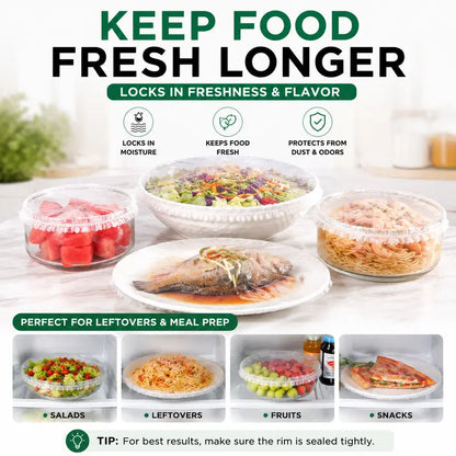 BUY 1 GET 1 FREE — 100PCS Disposable Stretch Food Covers for Bowls & Plates